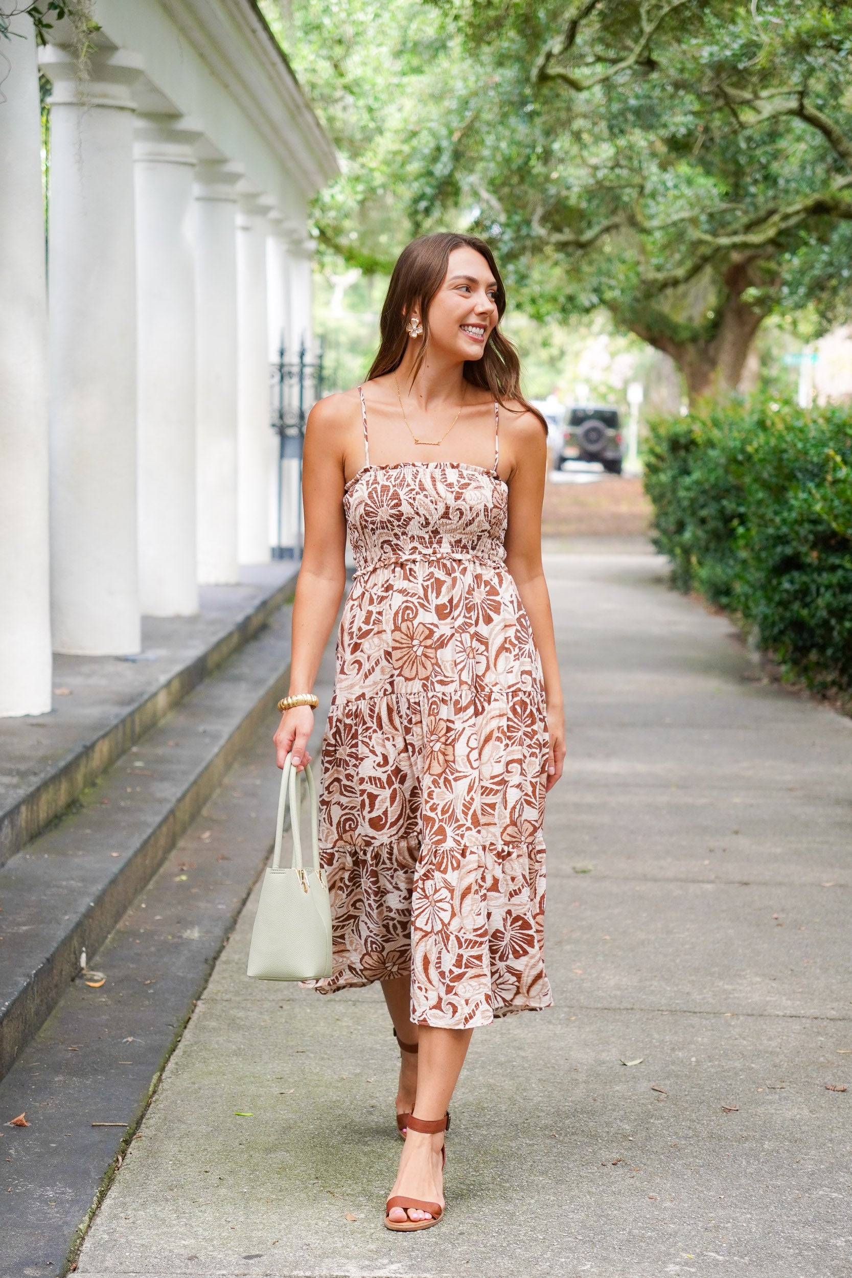 Caramel Midi Dress  Red Clover