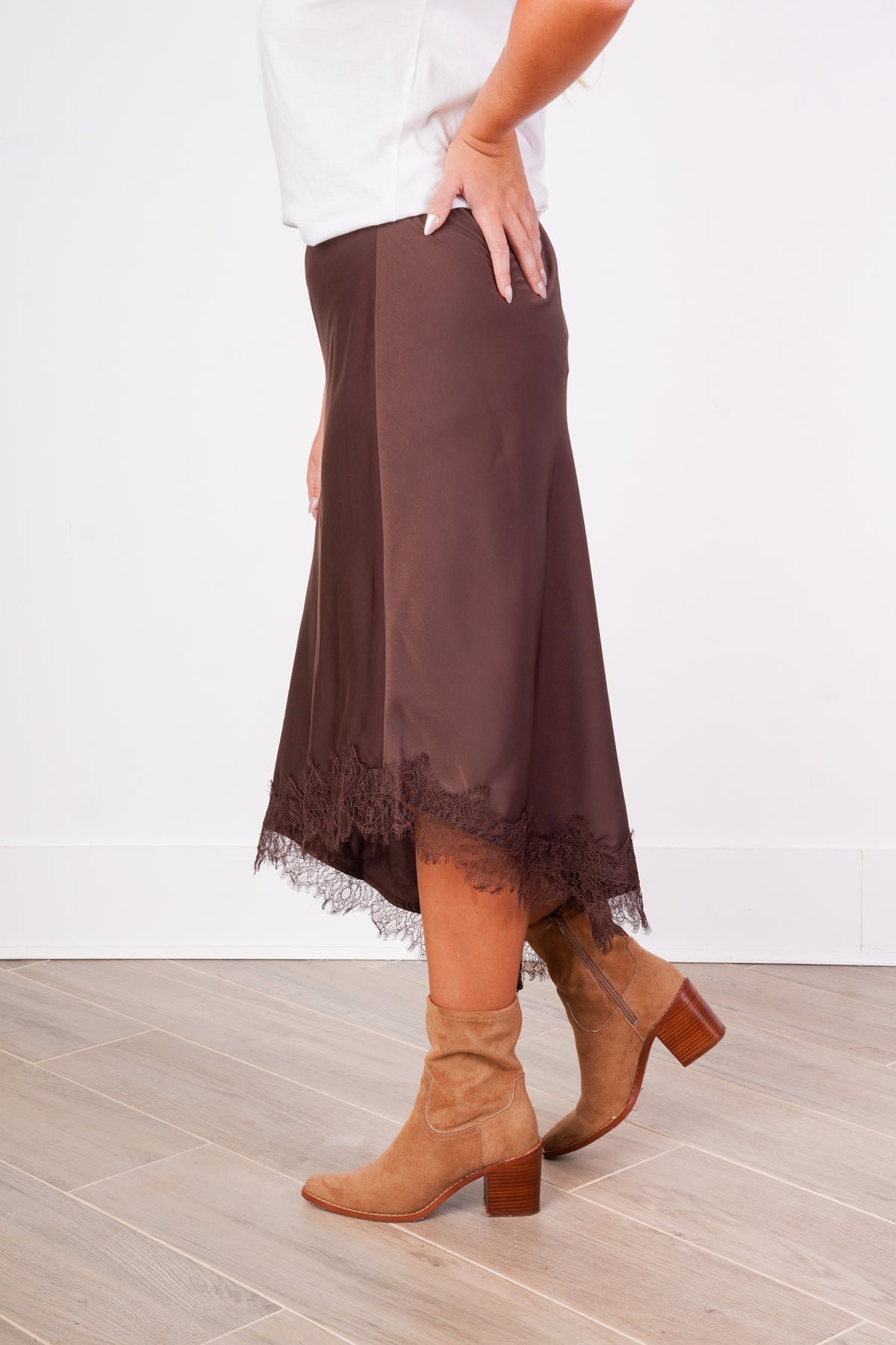 Rory Brown Lace Skirt