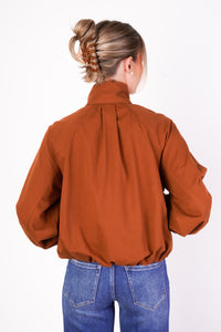 Scarf Neck Bomber Jacket