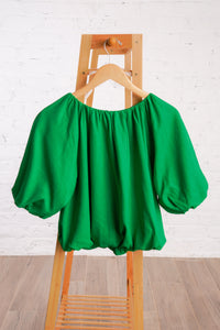 Lush Green Bubble Top