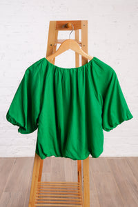 Lush Green Bubble Top