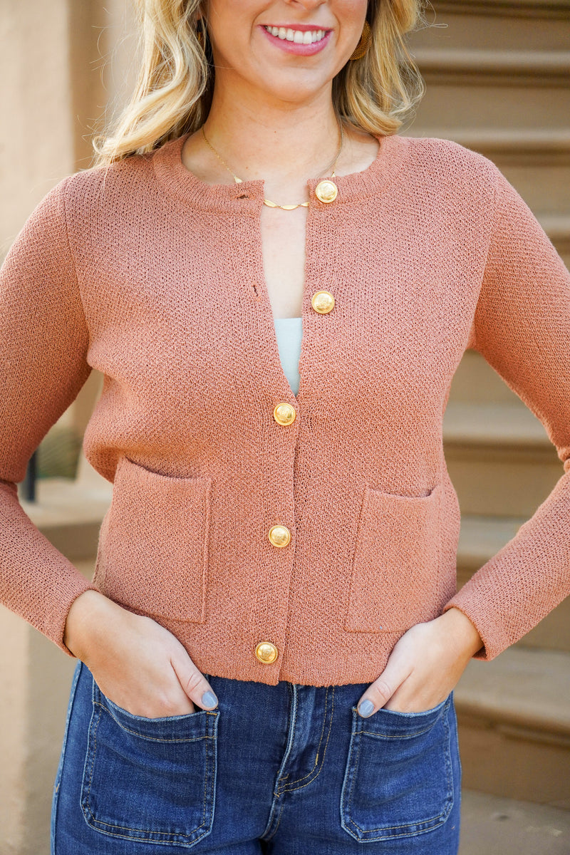 mocha mousse cardigan