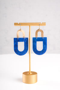 Archway Blue Marble Earrings