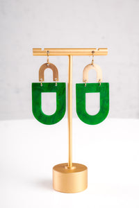 Archway Green Marble Earrings