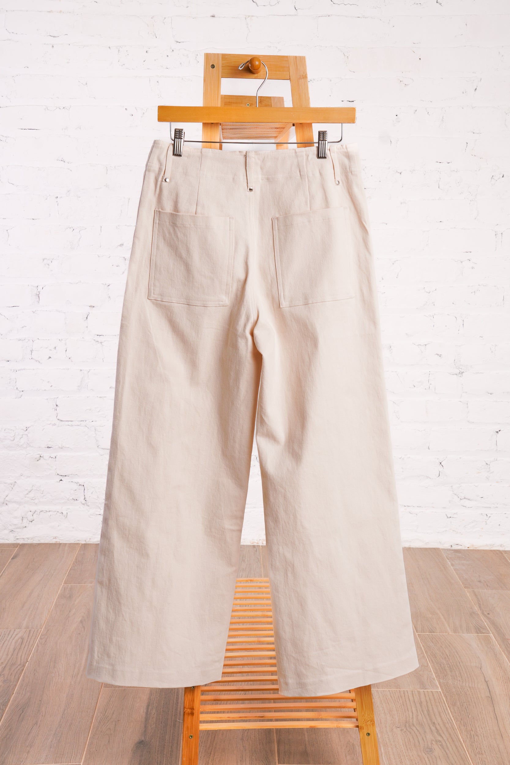 Cream Canvas Pants