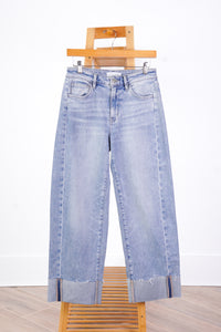 Cuffed Light Wash Denim