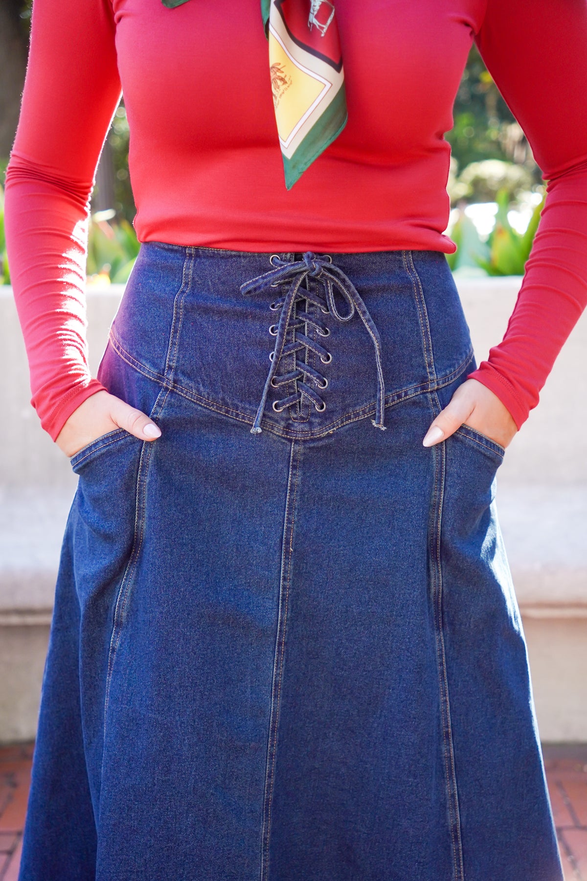 Elle Denim Maxi Skirt