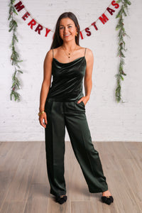 Wintergreen Velvet Top