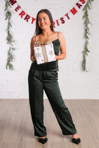 Wintergreen Velvet Top