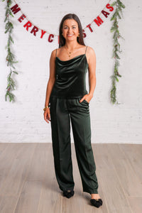 Wintergreen Satin Pants