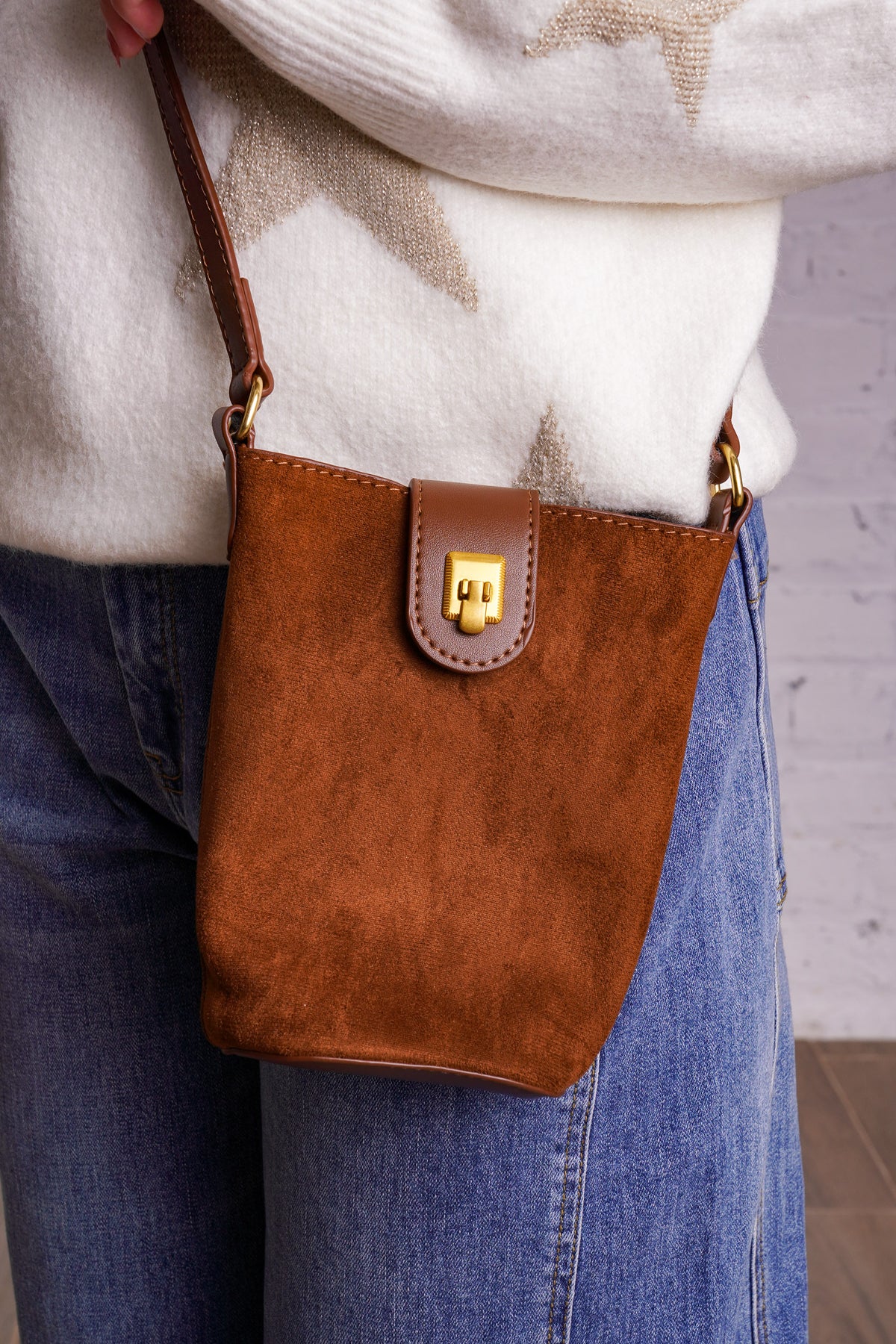 Foxy Suede Crossbody