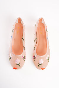 Floral Mesh Flats