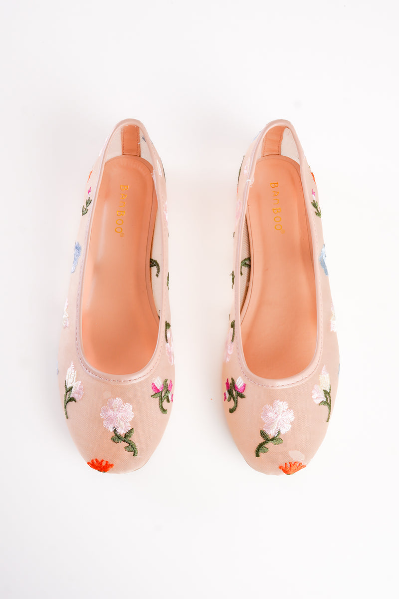 Floral Mesh Flats – Red Clover
