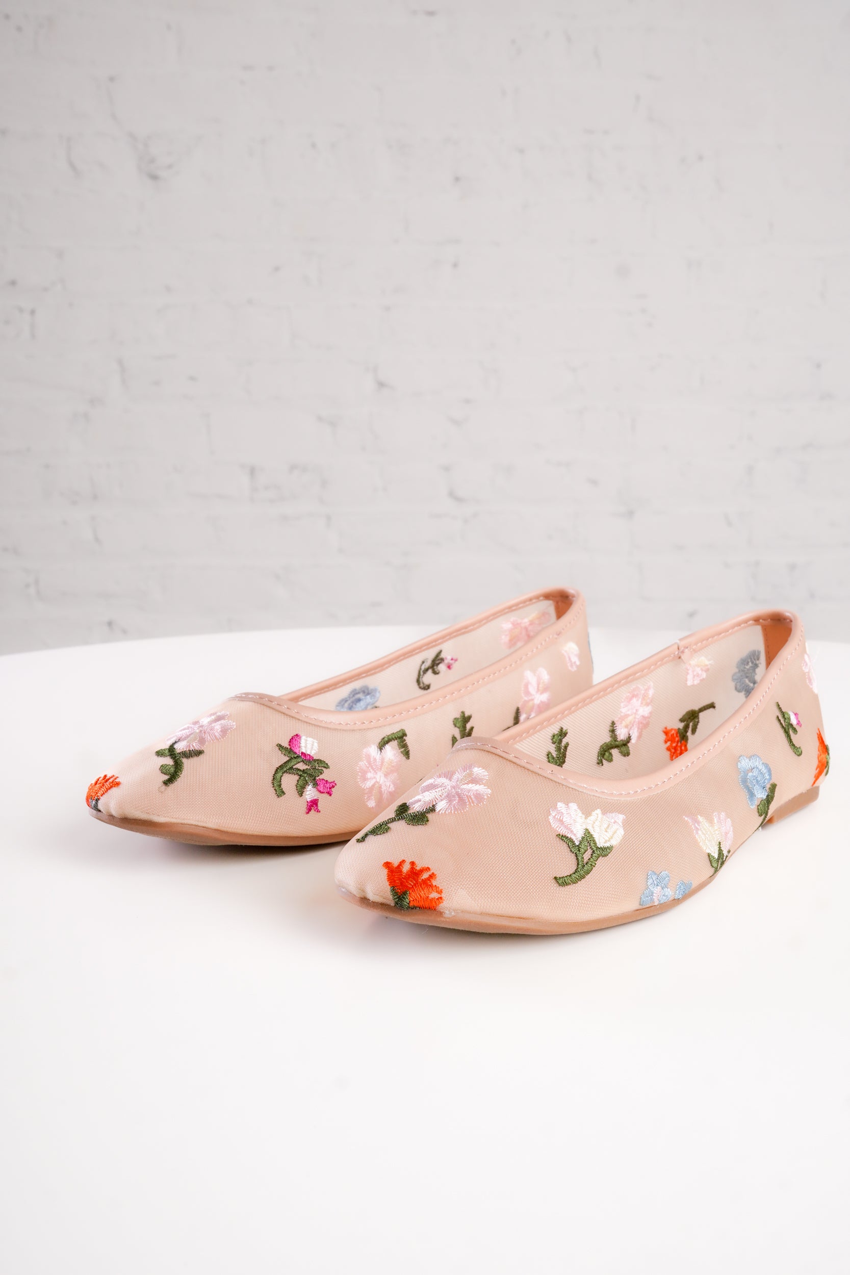 Floral Mesh Flats