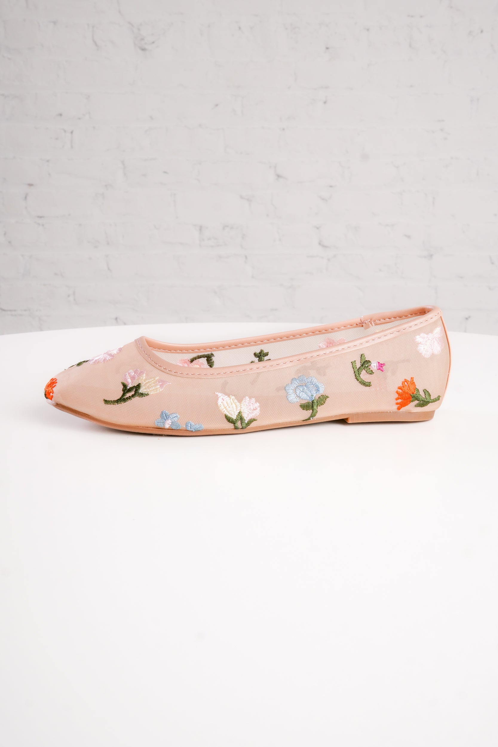Floral Mesh Flats