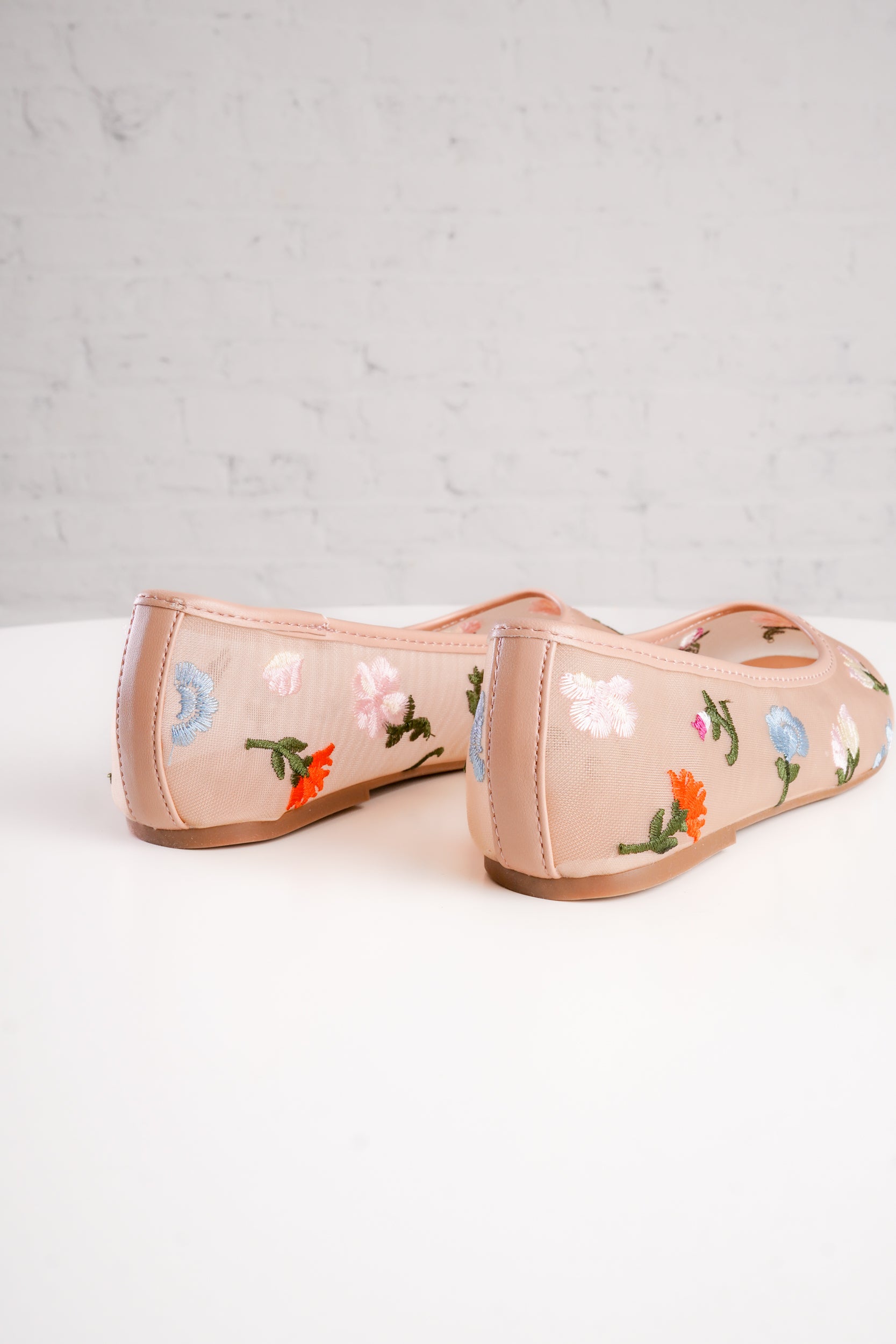 Floral Mesh Flats