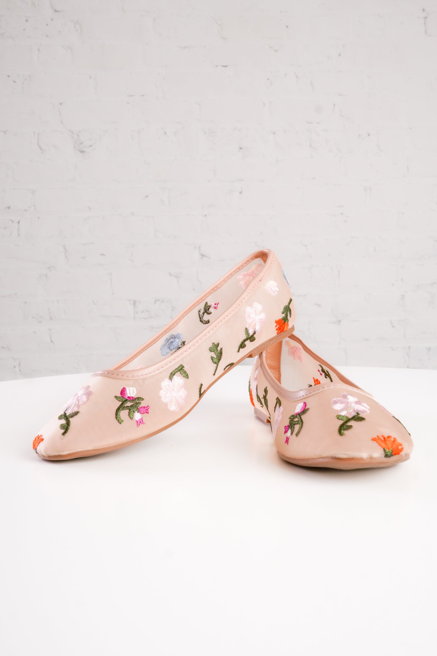 Floral Mesh Flats