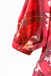 Beverly Floral Plaid Top