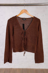 Espresso Tie Cardigan
