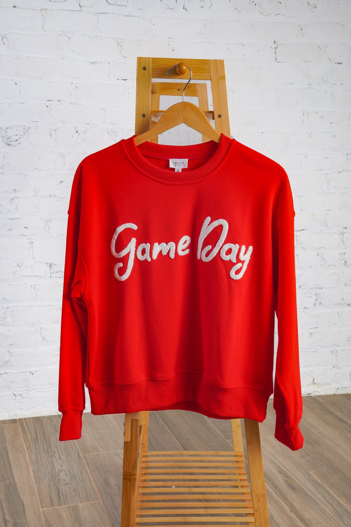 Red game day sweatshirt