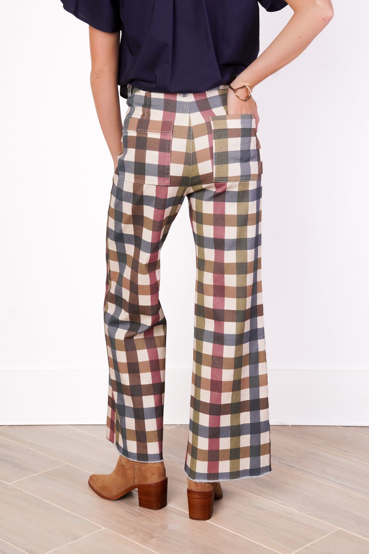 Mulberry Gingham Jeans