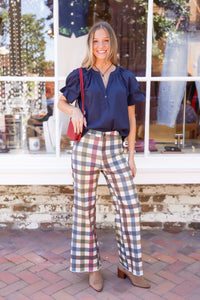 Mulberry Gingham Jeans