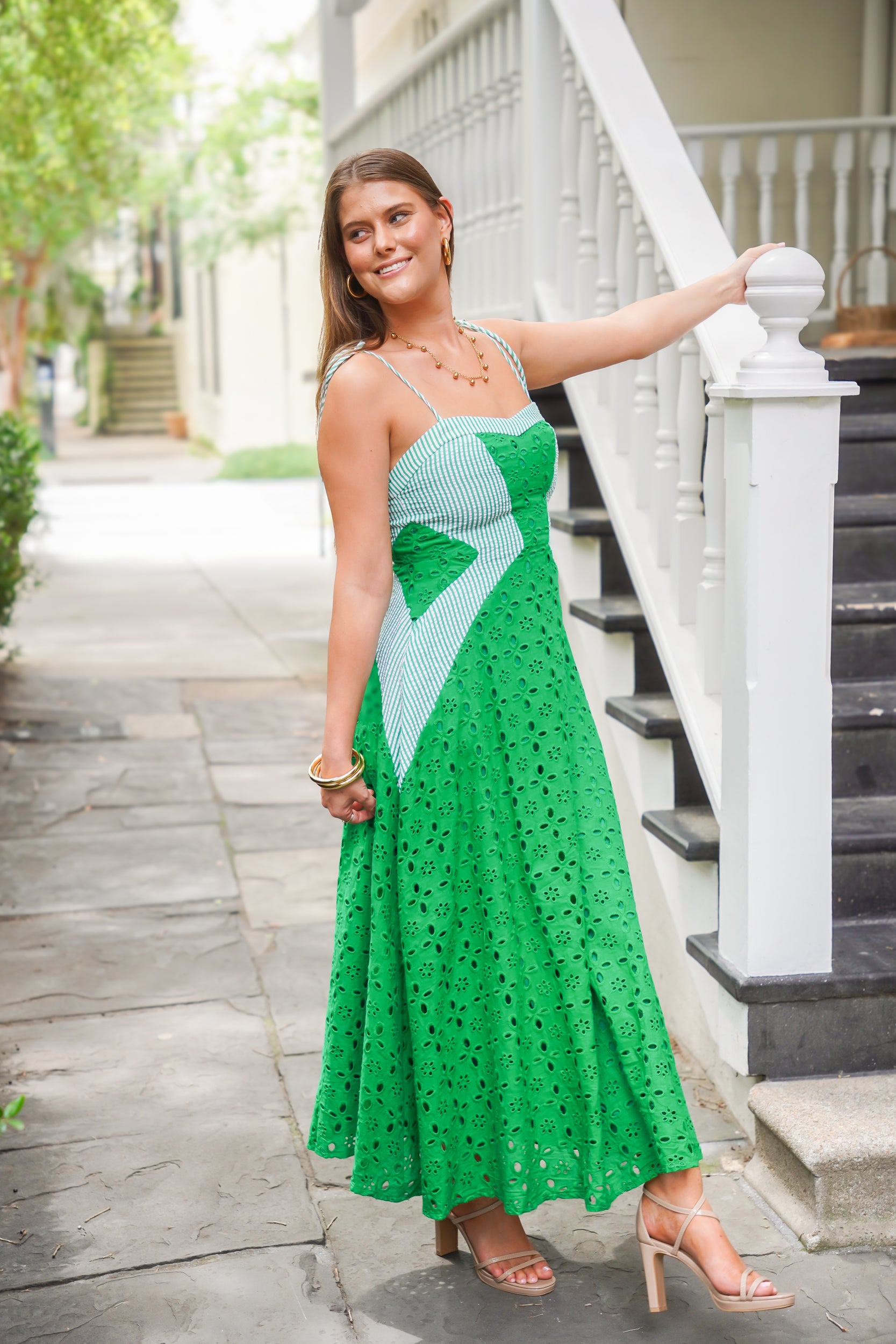 Lucky Girl Eyelet Maxi