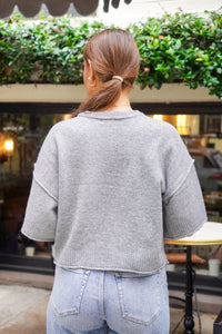 Heather Grey Knit Top