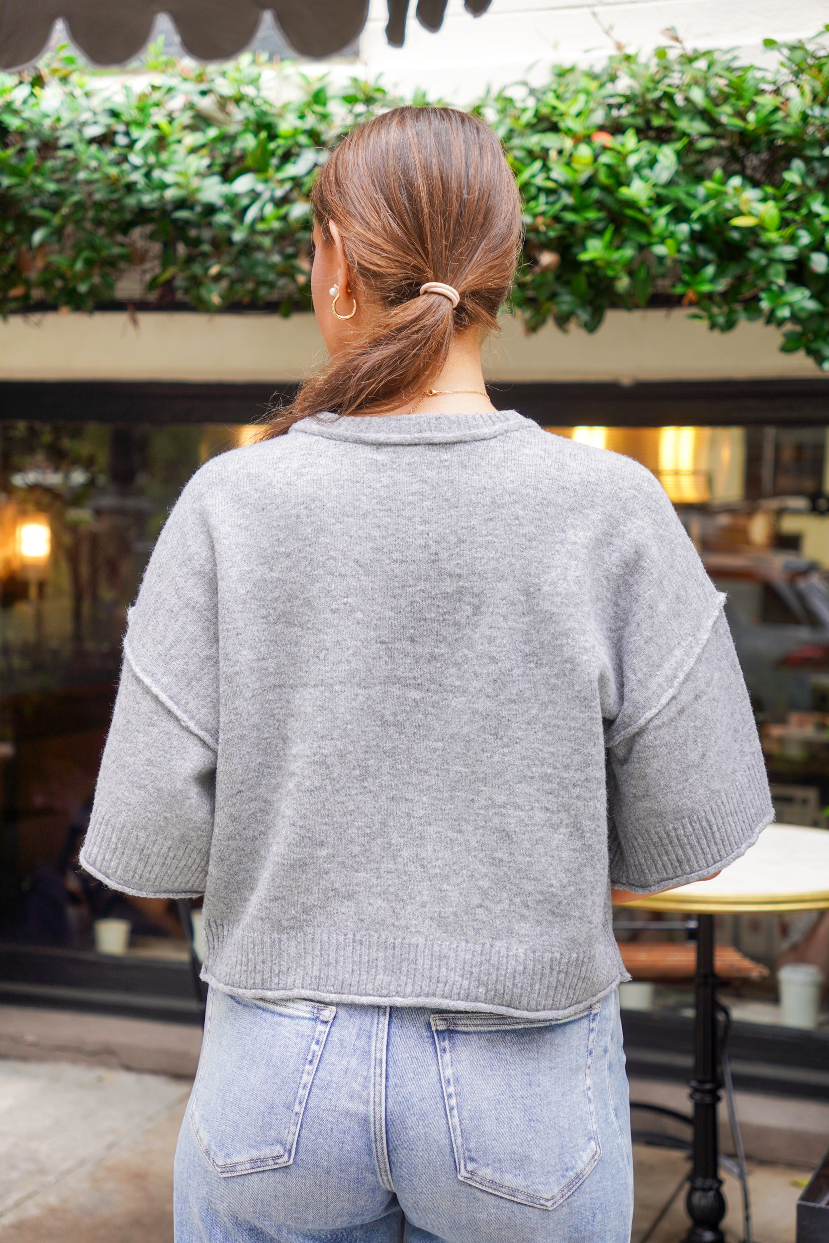 Heather Grey Knit Top