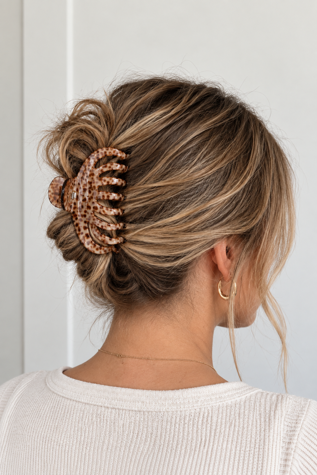 leopard-print claw hair clip 