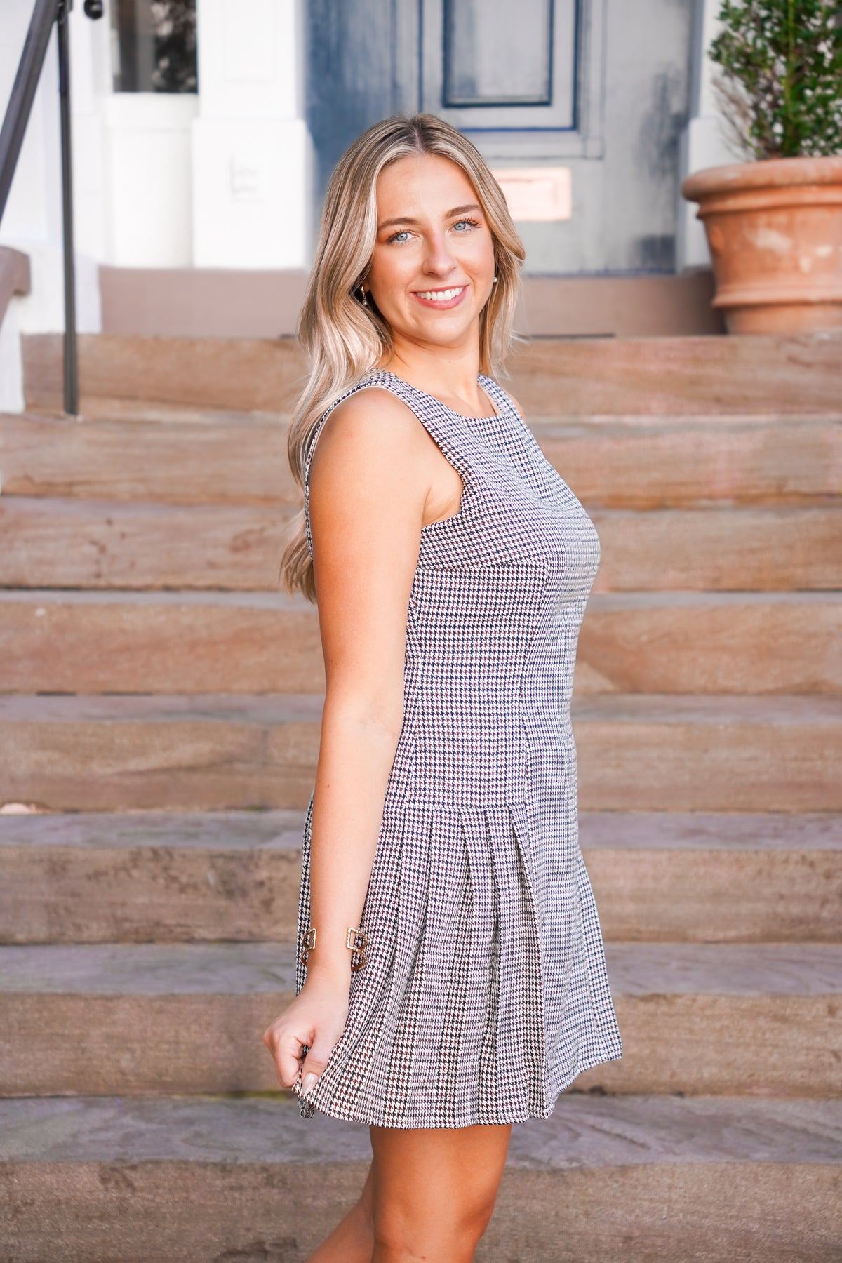 Monroe Houndstooth Dress