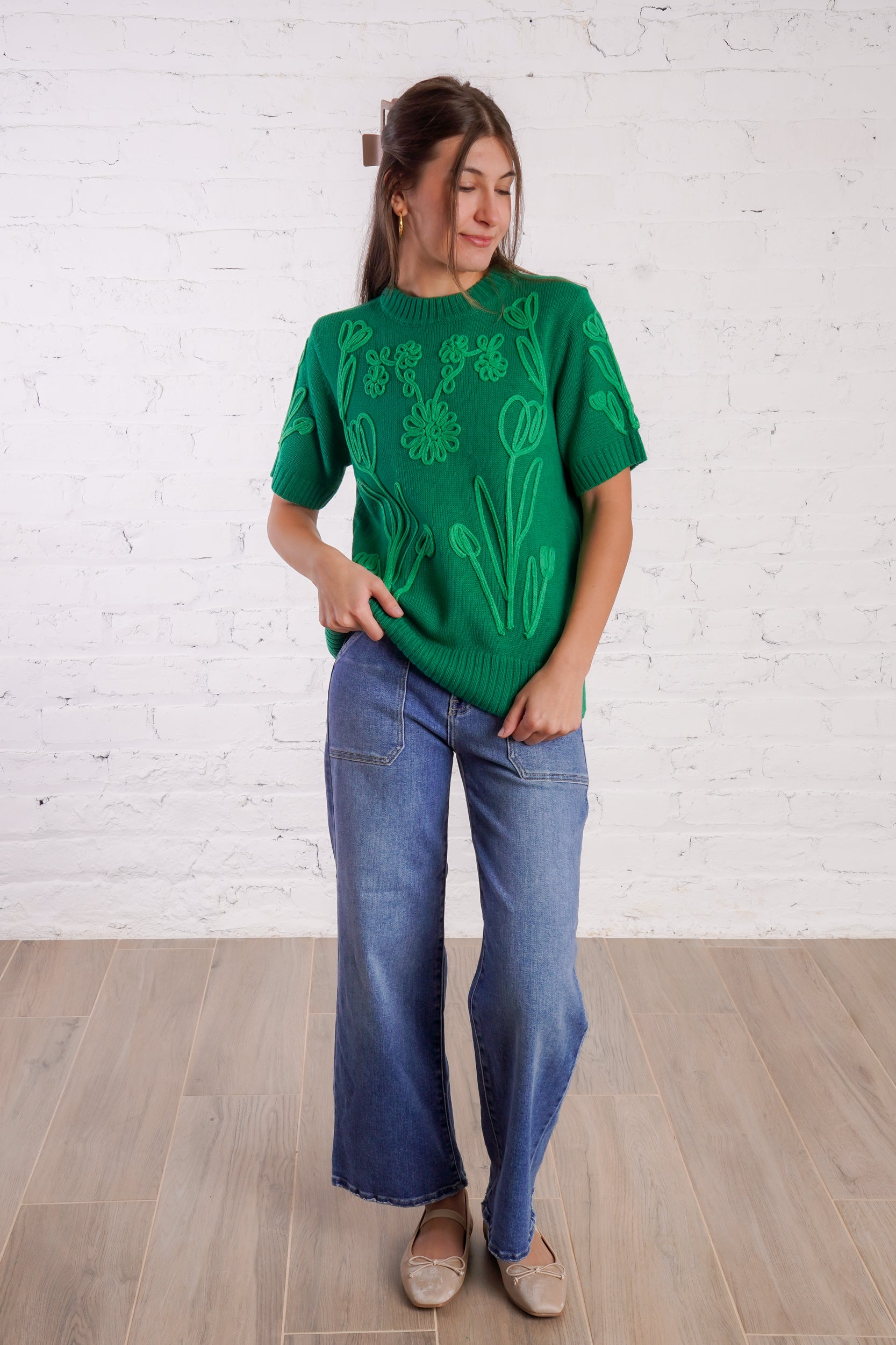 Leaf & Vine Knit Top