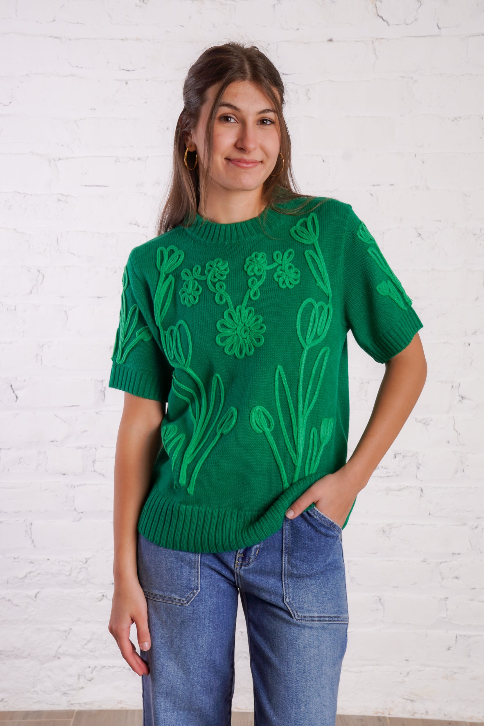 Leaf & Vine Knit Top