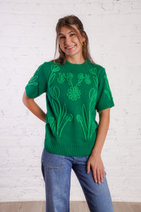 Leaf & Vine Knit Top