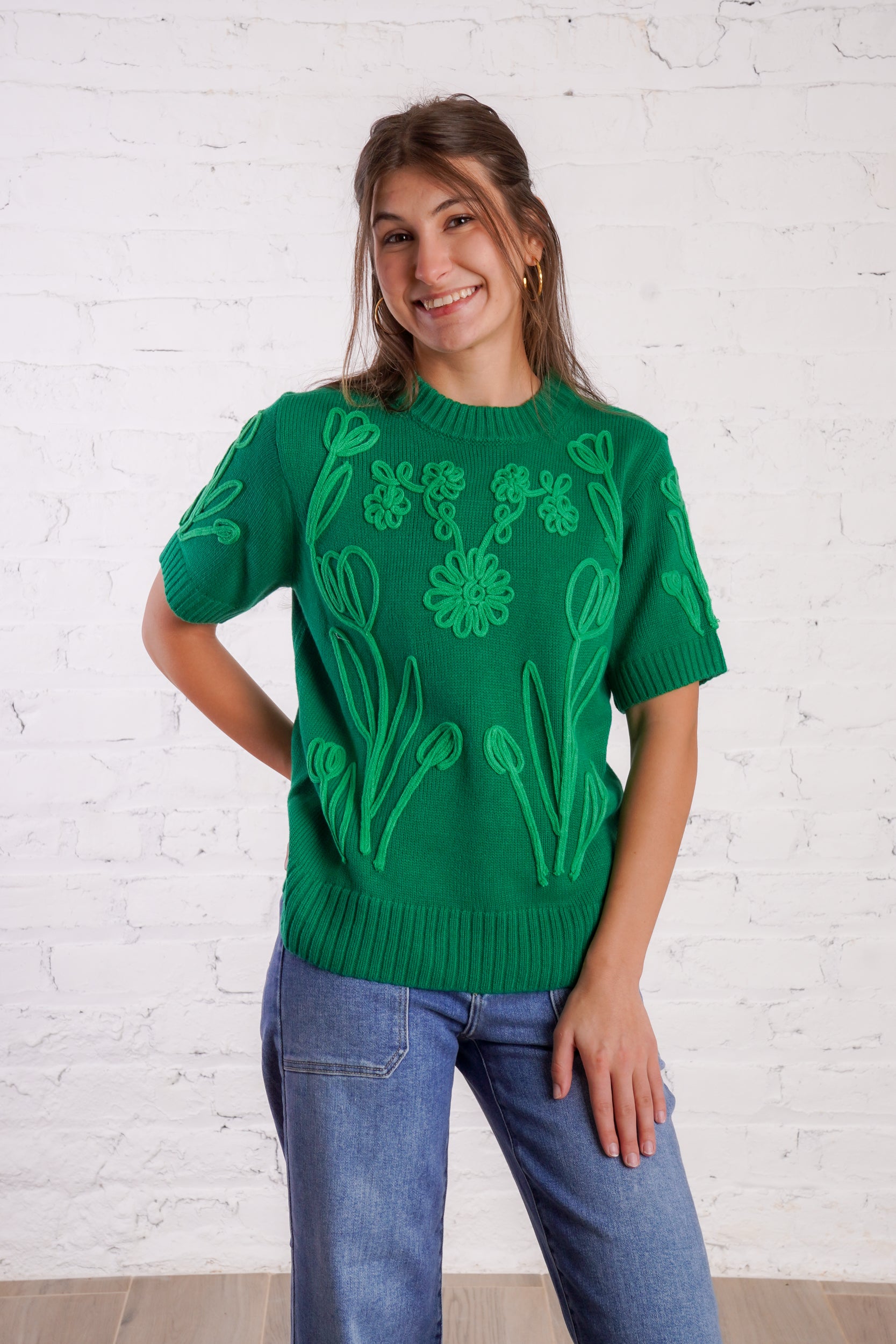 Leaf & Vine Knit Top