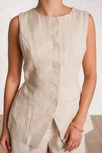 Monaco Linen Vest