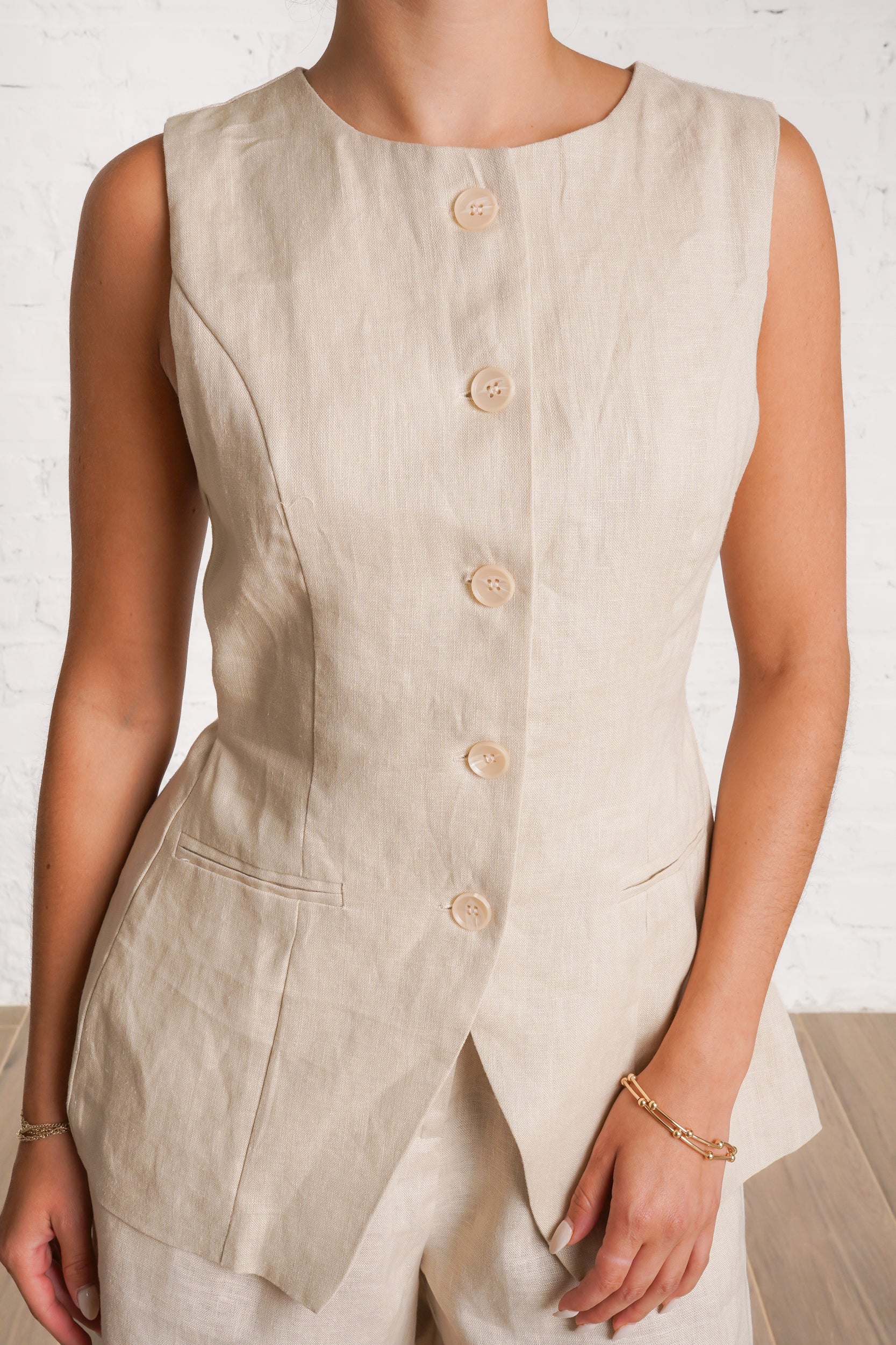 Monaco Linen Vest