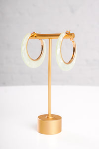 Sage Acrylic Hoop Earrings