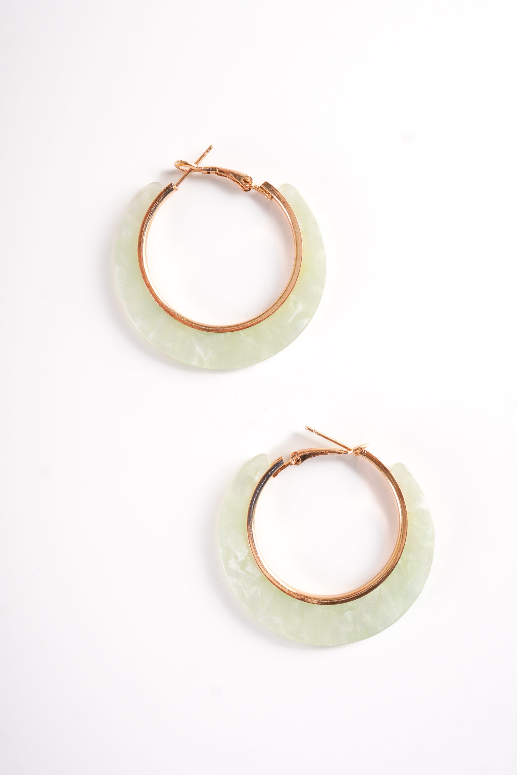 Sage Acrylic Hoop Earrings