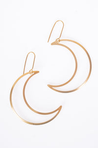 Crescent Moon Drop Earrings