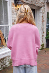 pink soft pullover sweater 