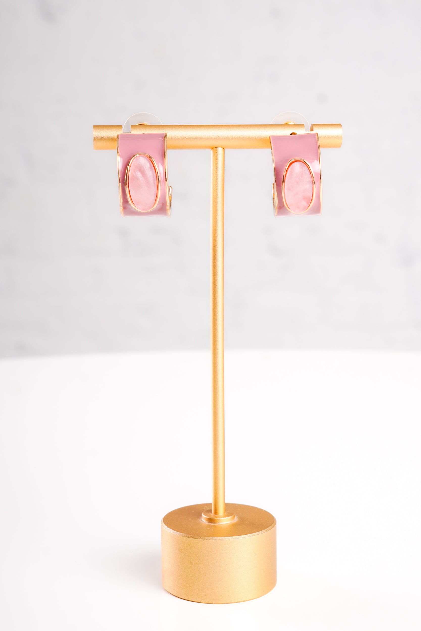 Pink Hoop Earrings