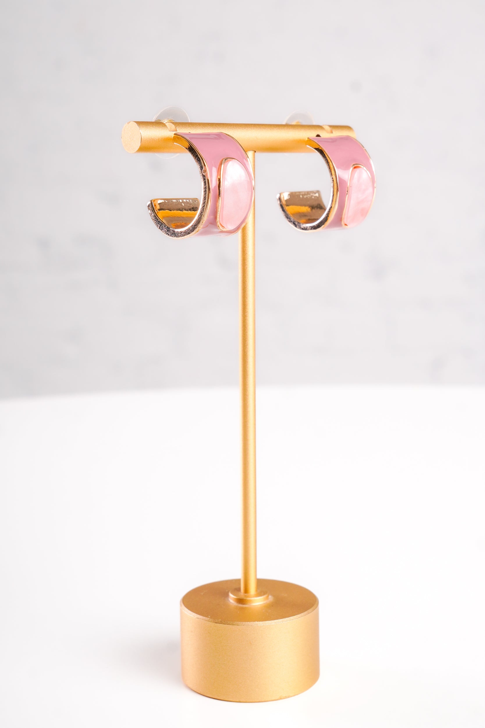 Pink Hoop Earrings