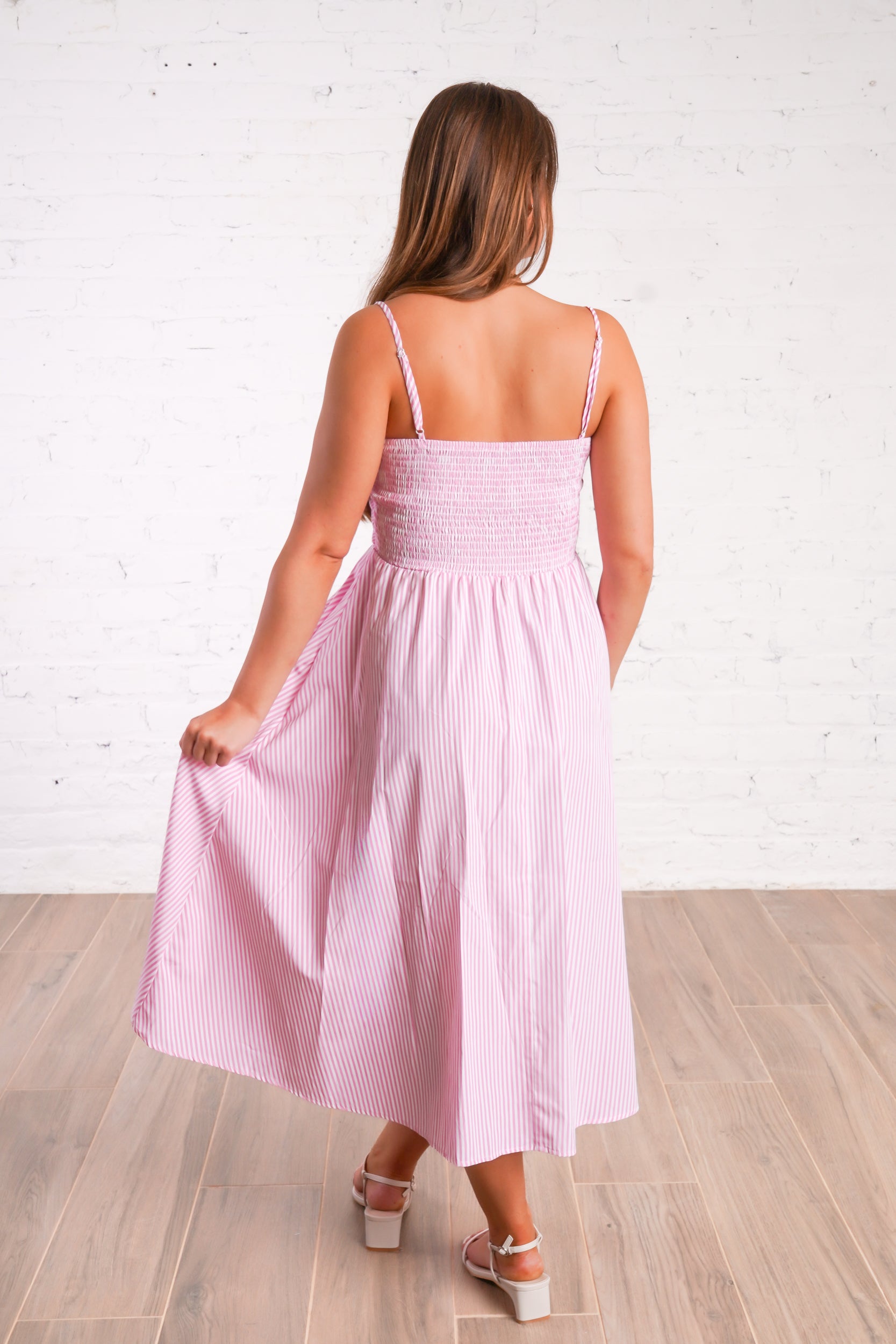 Cotton Candy Pink Stripe Dress