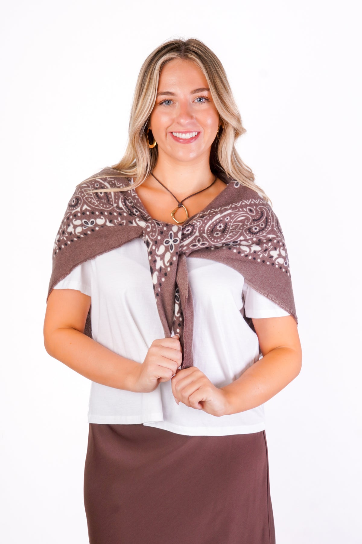 Mocha Bandana Scarf