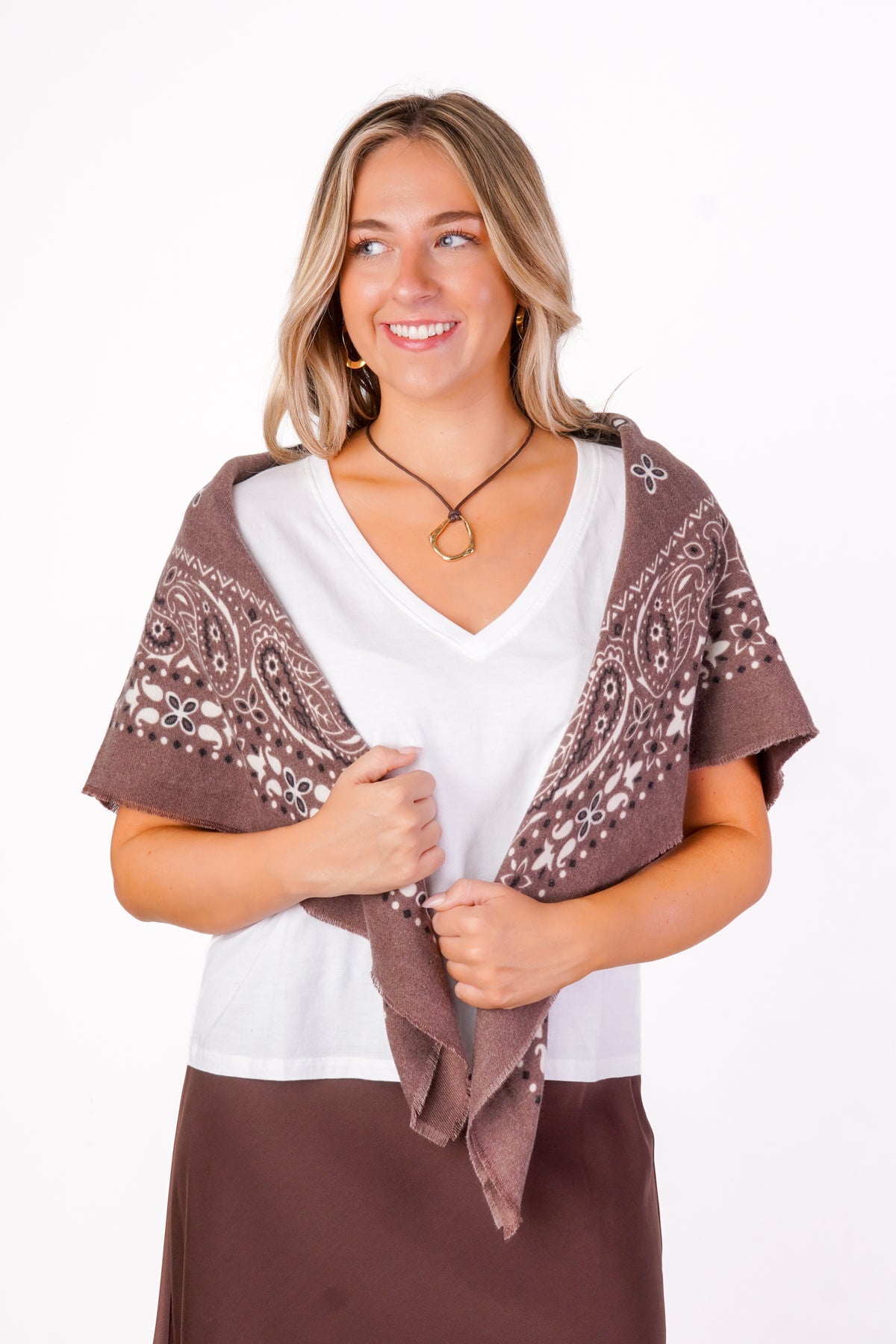 Mocha Bandana Scarf