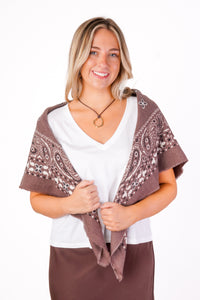 Mocha Bandana Scarf