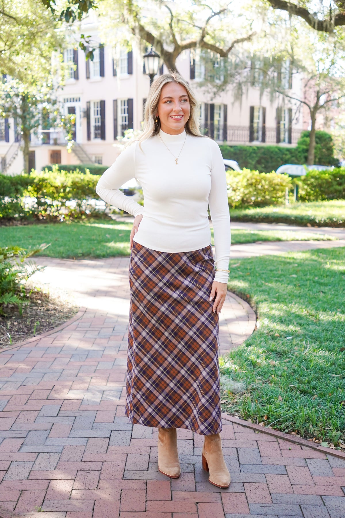 Lorelai Plaid Maxi Skirt