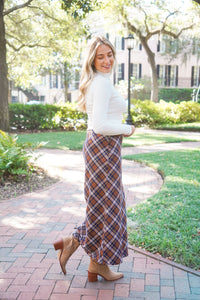 Lorelai Plaid Maxi Skirt