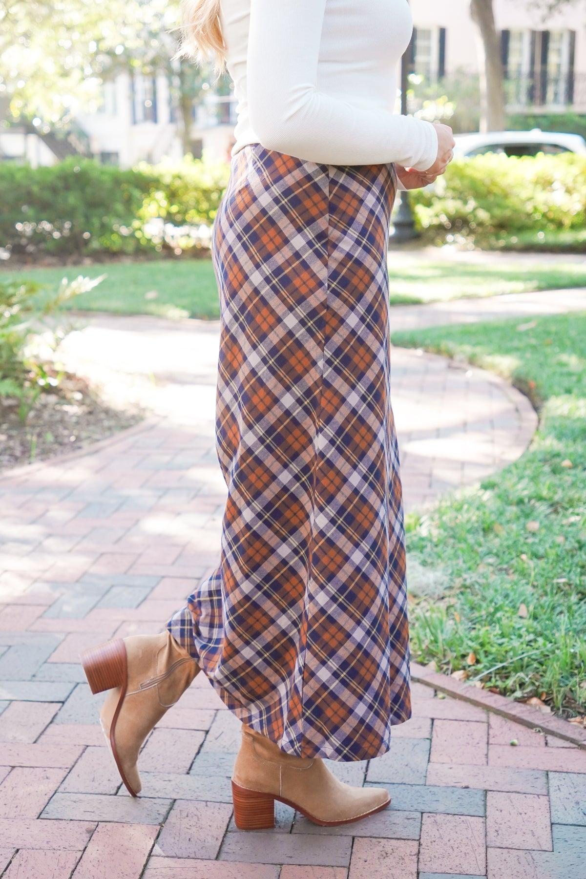 Lorelai Plaid Maxi Skirt